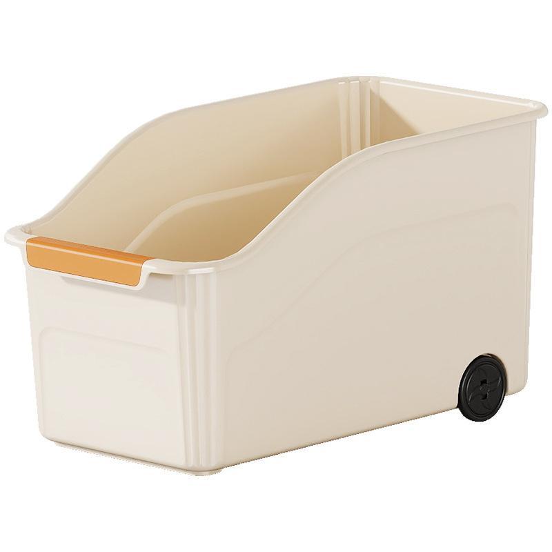 Plastic Storage Bins with Wheels & Comfort Handles Large Stackable Waterproof Organizer for Kitchen Bathroom Closet