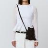 Pleatsmama Mini Crossbow Bag Deep Brown