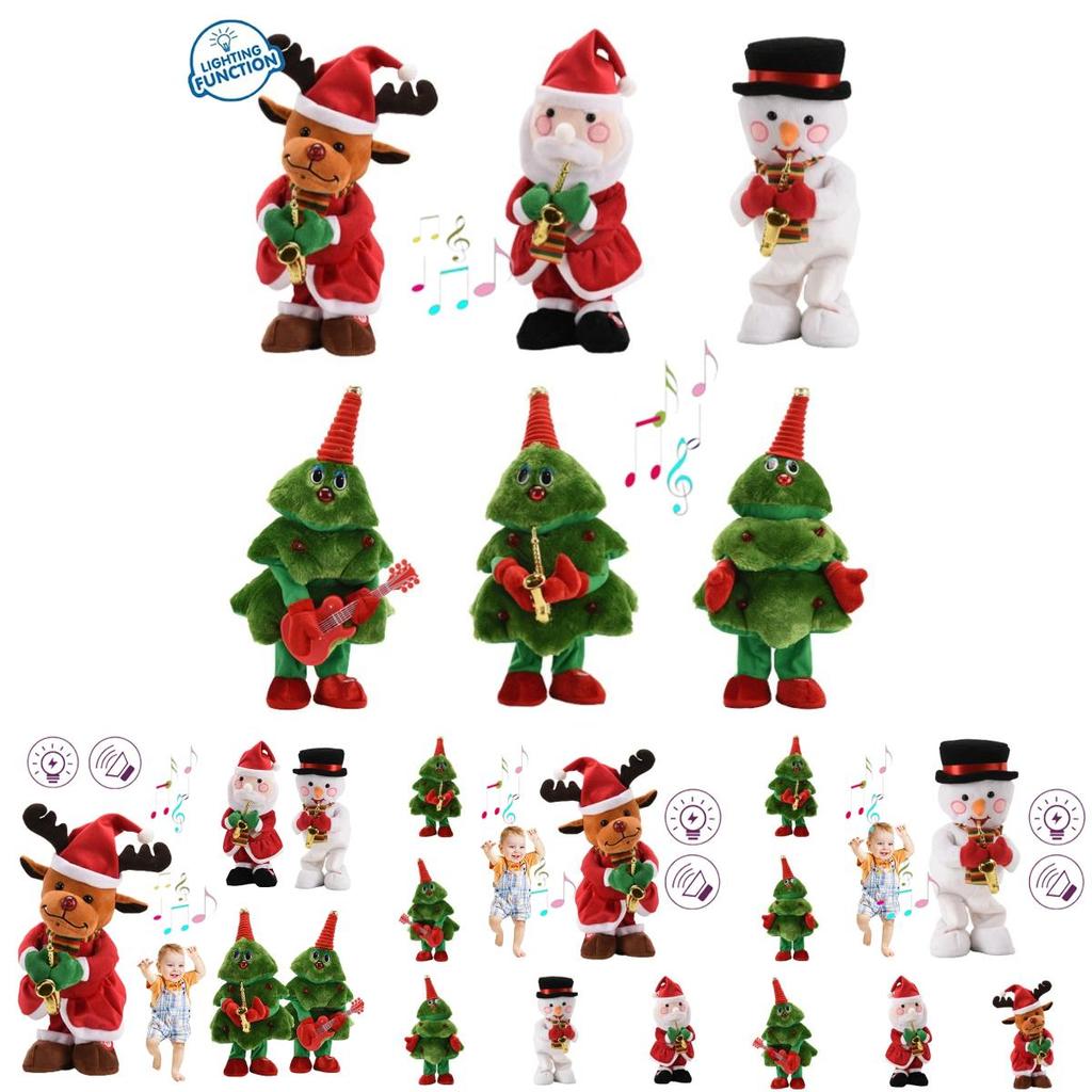 Merry Christmas Toy Santa Baby Musical Singing Dancing Toy Xmas Gifts