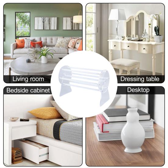 Acrylic Claw Clip Organizer 360 Degree Rotation Simple Installation Elegant Hair Clip Display Storage