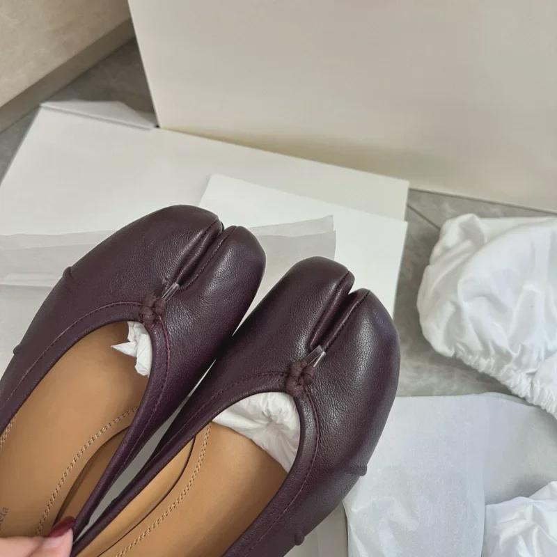 [Migua] M6 Плиссированные балетки Tabi с раздвоенным носком - Niche Style Pig Trotters