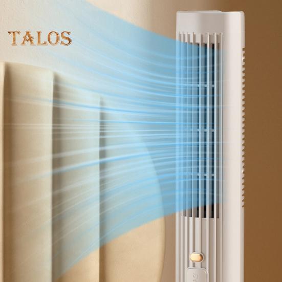 Portable Tower Bladeless Fan Air Conditioner with 3 Speeds Strong Airflow Quiet Operation Vertical Horizontal Desk Fan