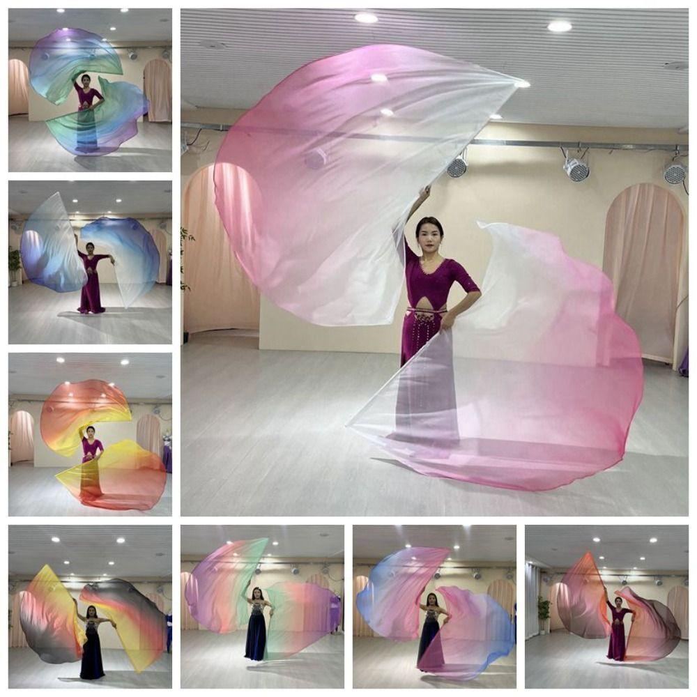Multicolor Belly Dance Accessories Props Scalable Rods Colorful Scarves Flag Semi-circular Flags