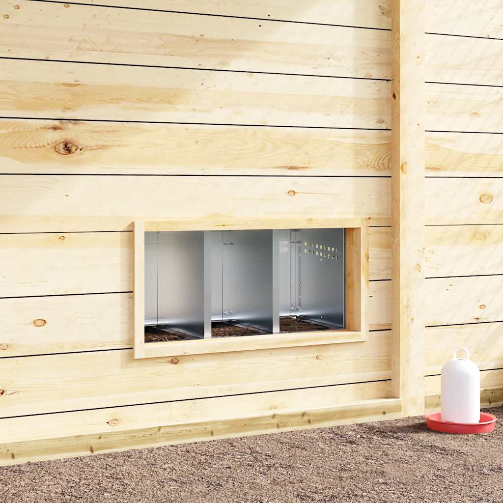 Chicken Nesting Box 3 Compartments Wall Mount Galvanized Steel