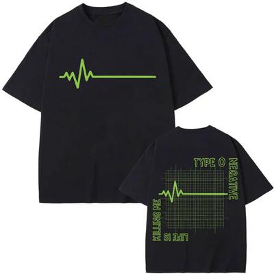 Футболки Rock Band Type O Negative Мужская Женская Одежда Мода Хип-хоп Футболка Лето Повседневная Футболка с Коротким Рукавом Y2k Уличная Одежда