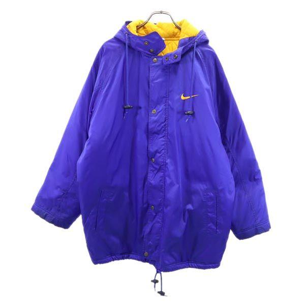 Nike 90-е 00-е Белый ярлык Старая вышивка большого логотипа Куртка для бейсбола Нейлон Капюшон Мужская Б/У
