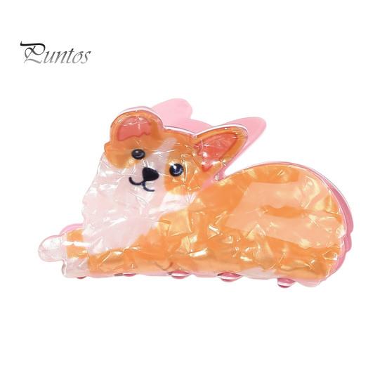 Акриловая заколка для волос в форме мультяшного животного, пружинный дизайн, нескользящая, сильная ручка, заколка для волос в виде акулы, аксессуар для волос