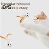 1 Pc/3 Pcs Interactive Feather Ball Toy Mini Bouncy Basketball Soccer Baseball with Feather Pet Training Catcher Toy for Indoor Cats