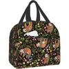 Sloth Insulated Lunch Bag with Front Pocket Reusable Cooler Tote with Zipper for Men & Women