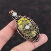 Медный кулон с яшмой, медная проволока, кулон с лунным камнем, кулон с дурного глаза, кулон с драгоценным камнем, медная проволока ручной работы, ювелирные изделия