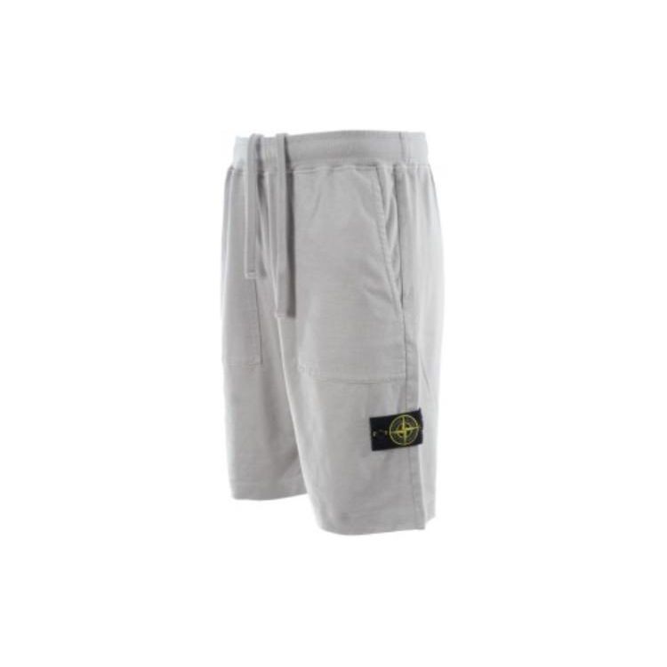 STONE ISLAND Логотип Шнурок Свободные Повседневные Шорты Мужские шорты Серый 801563850-V0064