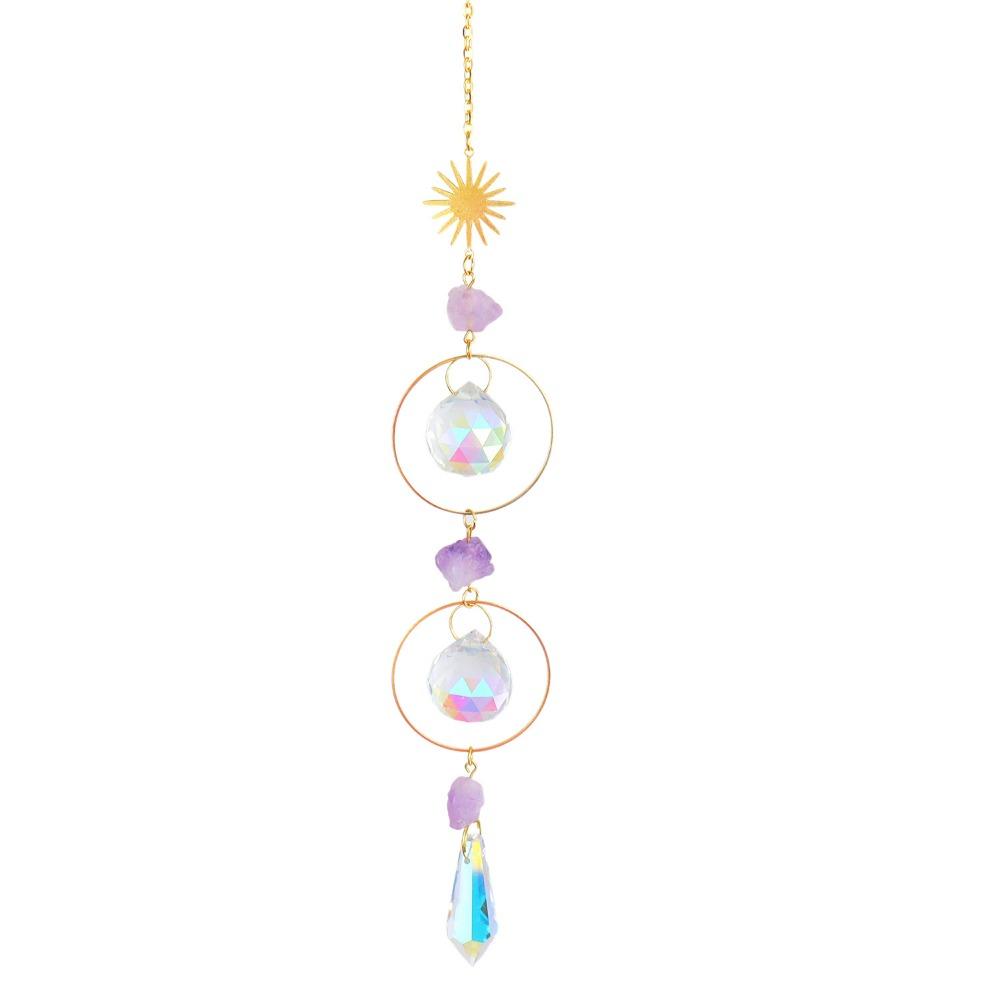 Натуральные камни, агат, ловец солнца, агат, ловец солнца для создателя радуги, подвесной кристалл, ведьма, ловец солнца, колокольчик, настенный декор