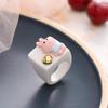 Милое и игривое смоляное кольцо с мультяшным животным, кольцо с медведем, кольцо с кроликом, женское простое модное кольцо, ювелирное изделие