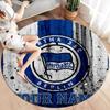 Hertha BSC Custom Name Round Area Rug,Carpet Rug for Living Room Bedroom Sofa Playroom Decor,Non-slip Floor Mat