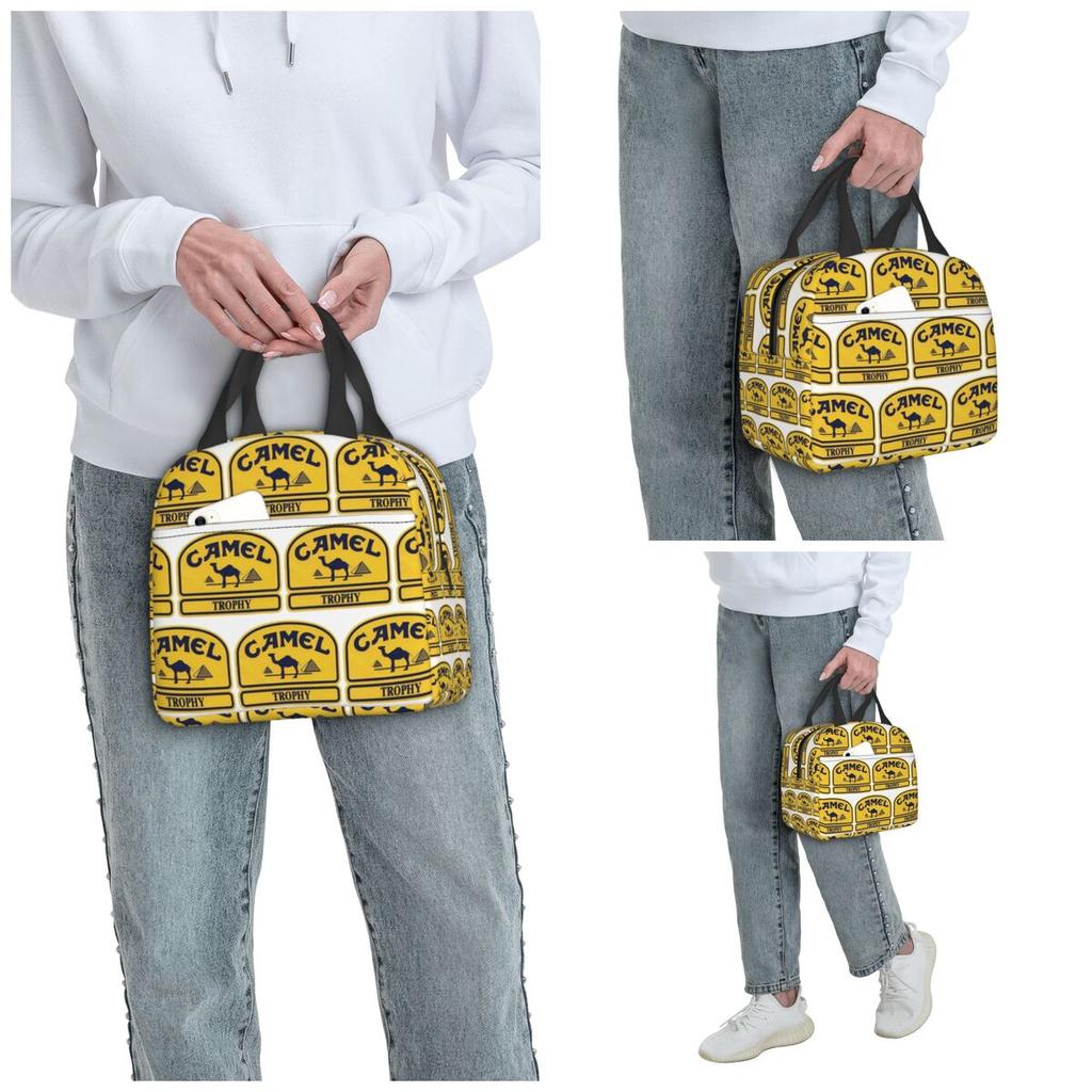 Camel Trophy Insulated Lunch Bag for Kids School Cooler Thermal Food Box Tote Portable Lunch Boxes Container