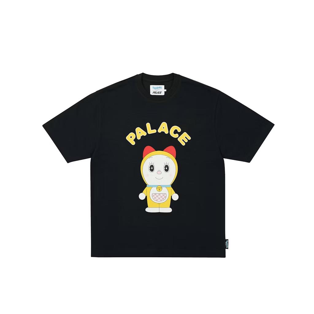 Palace X Doraemon T-Shirt Black Unisex Tops P29TS023