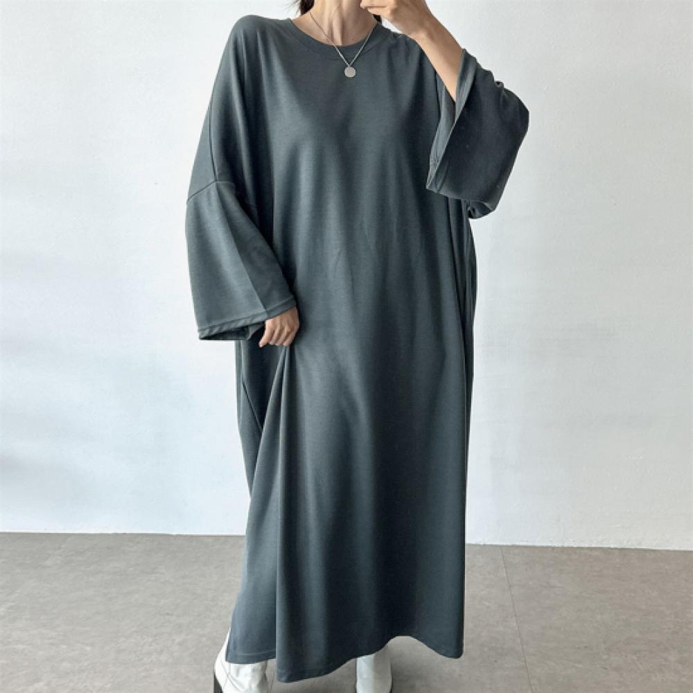 New Arrivals Open Run Women Big Size Side Slit One Mile Wear Maxi Dress
