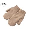 Soft Imitation Rabbit Fur Gloves 1 Pair Winter Warm Mittens for Women, Cold Weather Plush Knit Skin Friendly Mitts with Thick Lining And Elastic