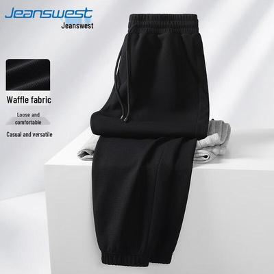Мужские вафельные трикотажные брюки-джоггеры Jeanswest, тяжеловесные, 320 г, повседневные