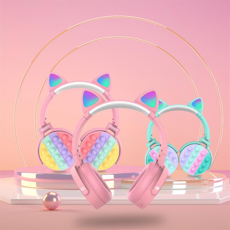 Беспроводные наушники VAOLRO, автомобильные наушники, детская гарнитура, качественные звуки с микрофоном, портативные складные Bluetooth-наушники для всех смартфонов