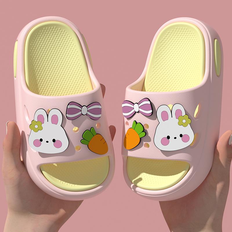 Summer children's cartoon slippers for boys and girls, non-slip soft-soled home indoor and outdoor wear kids' slide sandals