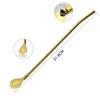 2Pcs/Set Reusable Long Straw Spoon Multicolor Stainless Steel Straws Tea Scoop Bar Cocktail Coffee Stirring Drinking Spoon