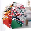 1pc Power Rangers Automatic Opening Folding Umbrella with 8-Bone Iron Frame, Portable Tri-Fold Design for Outdoor Use, Perfect Gift for Fans, Traveler