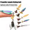 5Pcs Metal Propeller Fishing Lures Compact Portable Easy To Use Fly Spinning Propeller Metal Sequin Hard Baits
