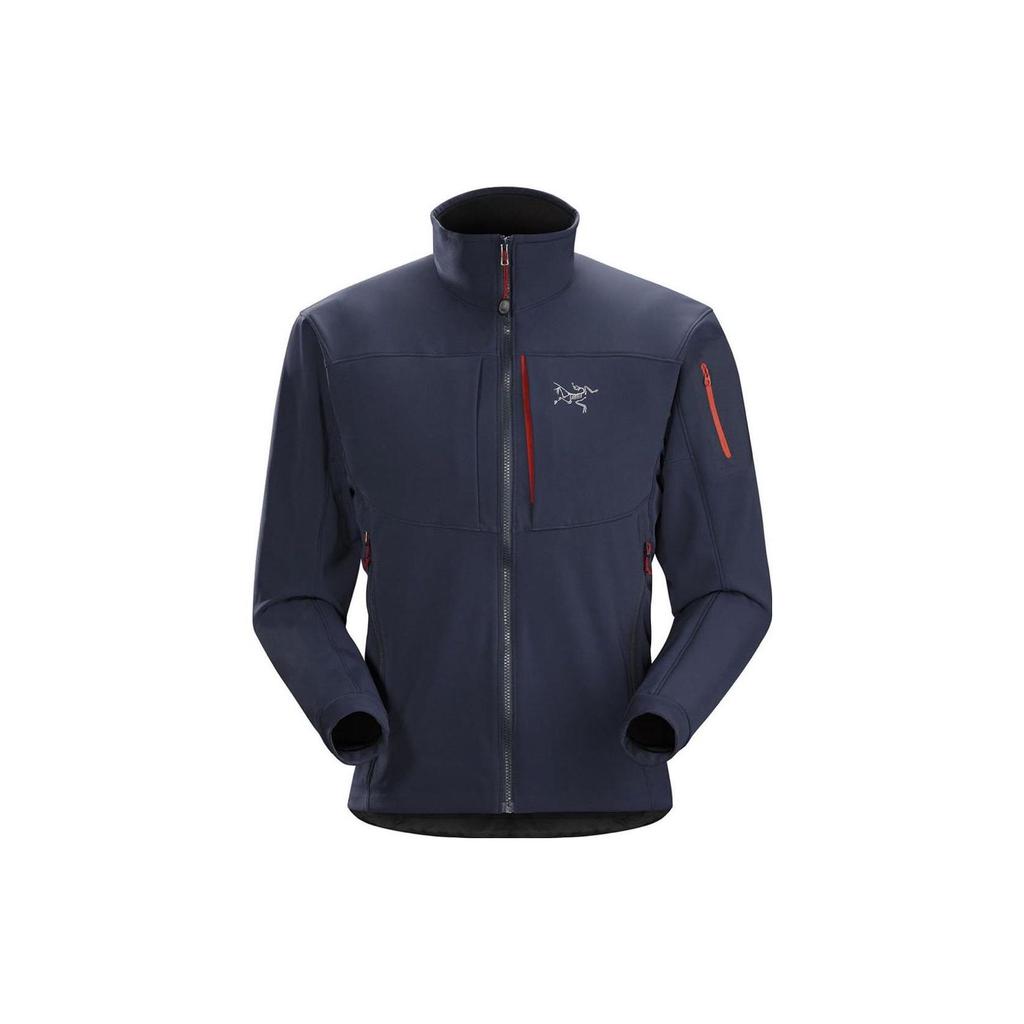 Arc'teryx GAMMA MX Куртка Ветрозащитная Стойка Воротника На Флисовой Подкладке Логотип Soft Shell Куртка Мужская Черный 19276