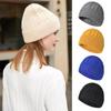 Winter Knitted Thickened Warm Cable-Knit Beanie for Women - Face-Slimming Wool Hat with Ear Flaps Cold-Weather Beanie - Casual Pullover Hat for Men