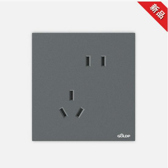 Your Brand G35 Gray 86 Type 16A One-Gang Five-Hole Concealed Wall Switch Socket