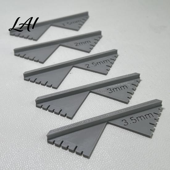 Cardboard Corner Trimmer 5Pcs/Set Bookbinding Cutting Jigs Binding Tools 1.5mm 2mm Right Angle Jigs 2.5mm 3mm 3.5mm Plastic Measurement Rulers