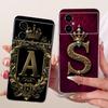 Чехол-бампер для Xiaomi Poco M4 5G, роскошный, буквы от A до Z, модная корона, 2D-рисунок, силиконовый корпус для телефона, для PocoM4 5G 22041219PG