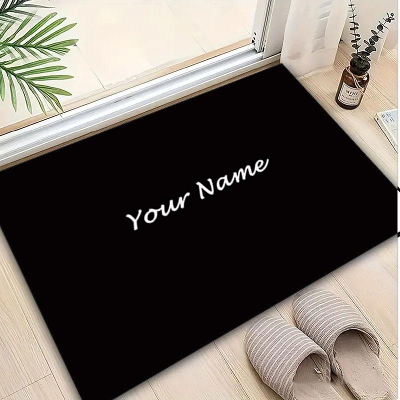 1PC Custom Name Text Display Theme Floor Mat Ideal for Living Room, Game Rooms, Office, Bedroom,Floor Mat Playful Design