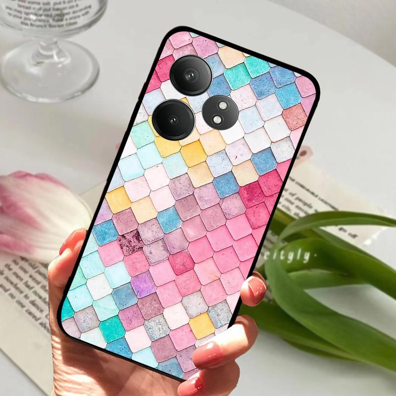 Для Realme GT 6 GT6 Чехол Ударопрочный Мягкий ТПУ Силиконовый Чехол для Телефона Для Realme GT 6T Capa Realme GT6 GT6T Мультяшный Матовый Бампер