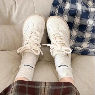 Весенняя новая немецкая тренировочная платформа Forrest Gump спортивная доска обувь женская нишевый дизайн дышащие студенческие белые туфли