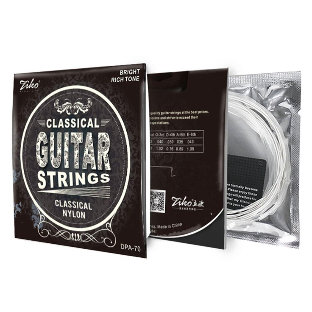 1 Set Silver Plated Classical Guitar Strings DPA-70 Acoustic Guitar Strings Musician