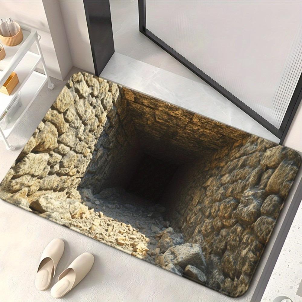 Впитывающий коврик для ванной 3D плоский коврик для спальни у двери коврик-обманка для прихожей домашний декор