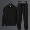 Long Sleeved Suit Men's Casual Fashion Plus Size Hoodie Long Pants Two-piece Set