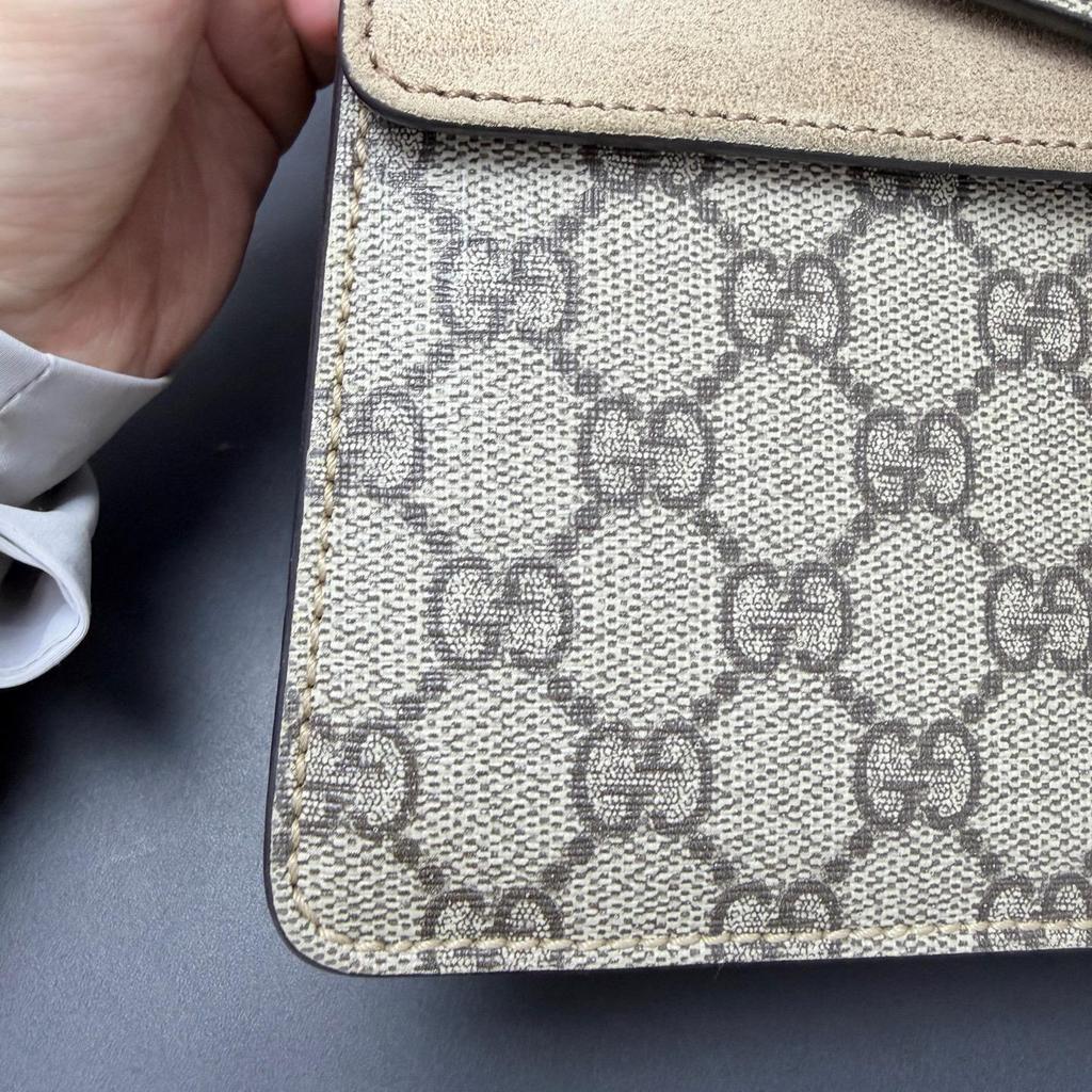 [Pre-Owned] Dionysus Tiger Head Buckle Logo Canvas Crossbody Shoulder Bag Small - Very Good #1OC4NTH