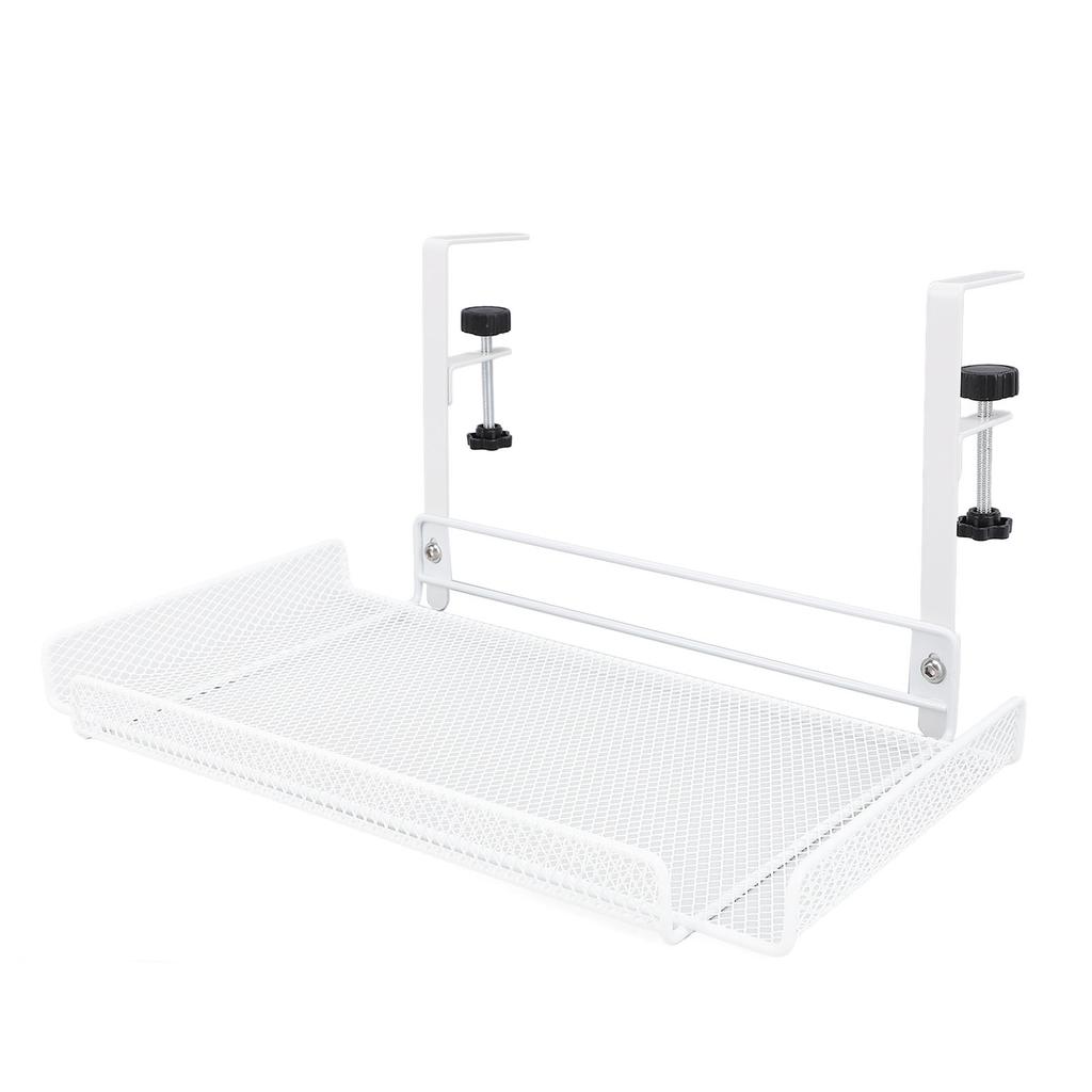 Under Desk Clamp On Storage Shelf Basket Cable Management Tray for Wire Router Power Strip