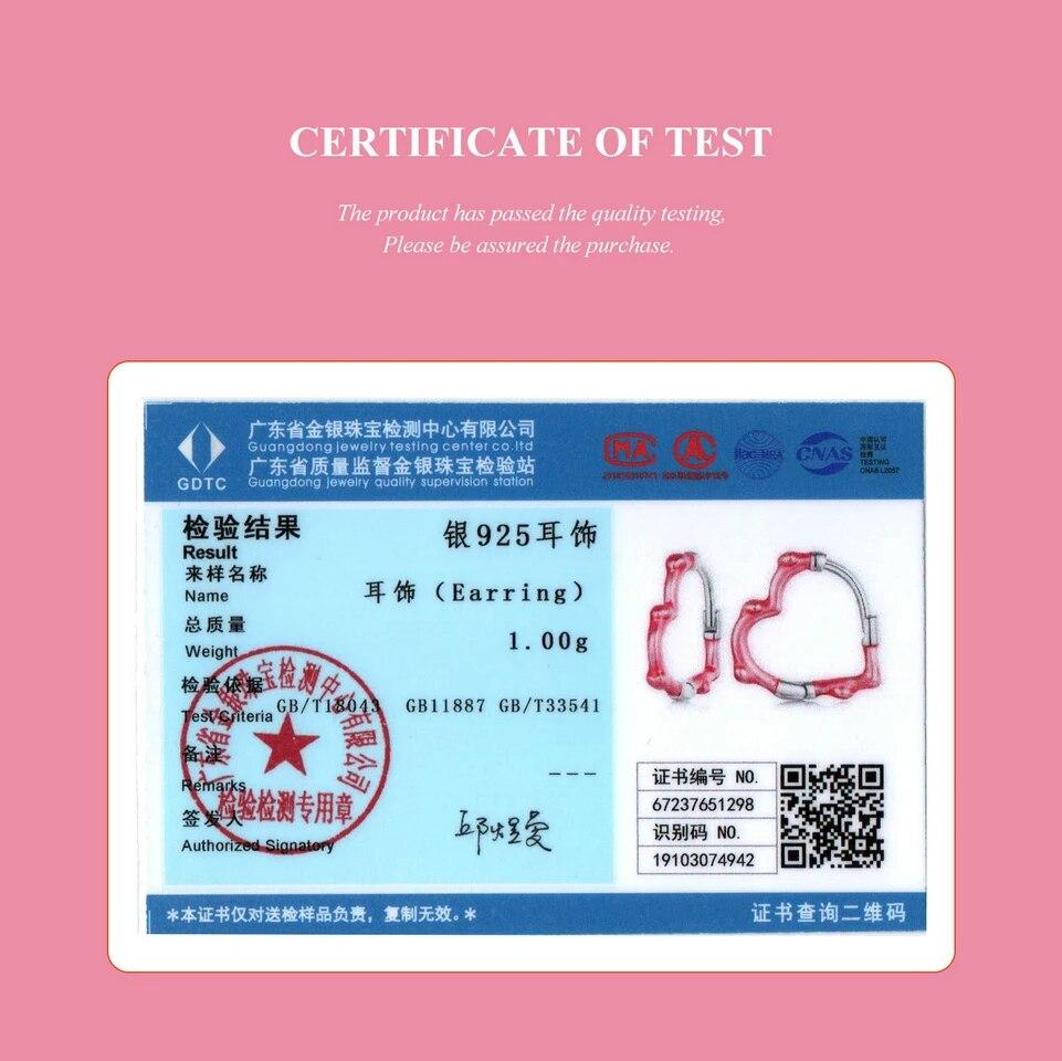 BAMOER, стерлингового серебра 925 пробы, розовые серьги-кольца в форме сердца, двухцветные серьги-кольца для женщин, вечерние милые изящные ювелирные изделия, подарок