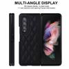 Fold7 Luxury Flip Phone Case for Samsung Galaxy Z fold 7 6 5 4 3 5G Diamond Grid Pattern Leather Anti Fall Protective Hard Cover