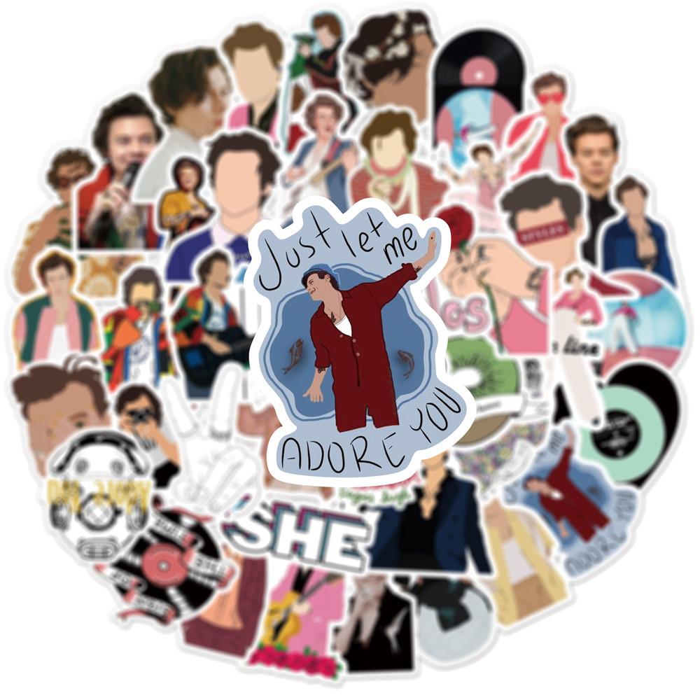 50Pcs Singer Harry Style Tu Stickers Waterproof Decals DIY Refrigerator Scrapbook Skateboard Helmet Stickers