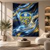 Decorative Tapestry,Leeds United Football Printed Wall Art, Lightweight Wall Hanging For Bedroom Background