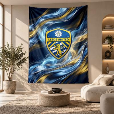 Decorative Tapestry,Leeds United Football Printed Wall Art, Lightweight Wall Hanging For Bedroom Background