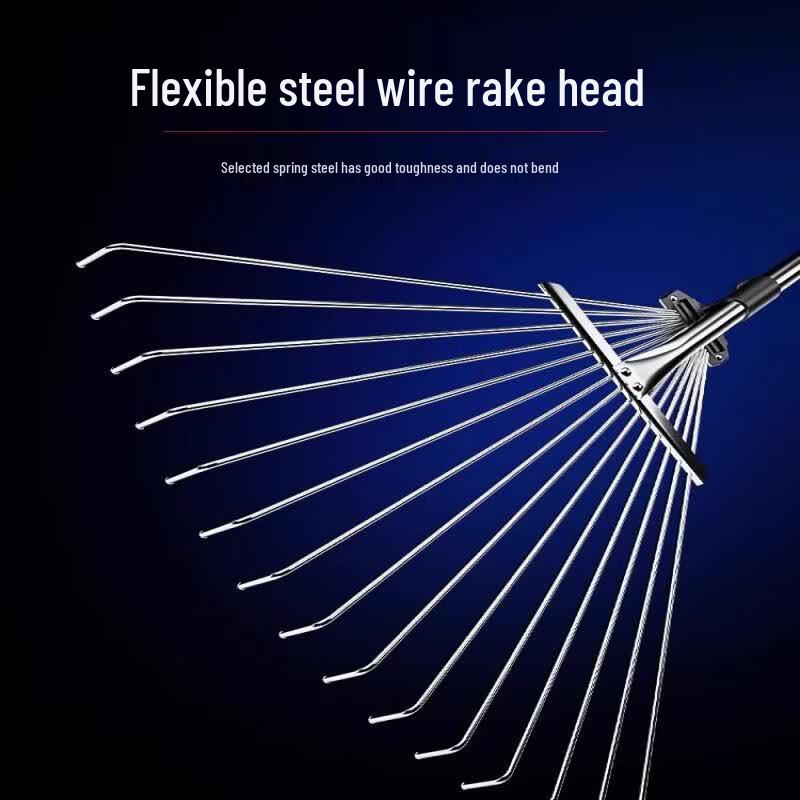 Retractable Stainless Steel Garden Rake