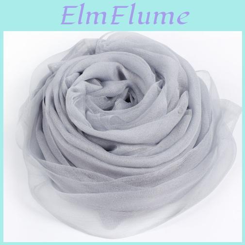 100x170cm Natural Women Silk 100 Scarf Shawl Female Pure Silk Scarves Wraps Solid Color Plus Size Shawls Long Beach Coverups