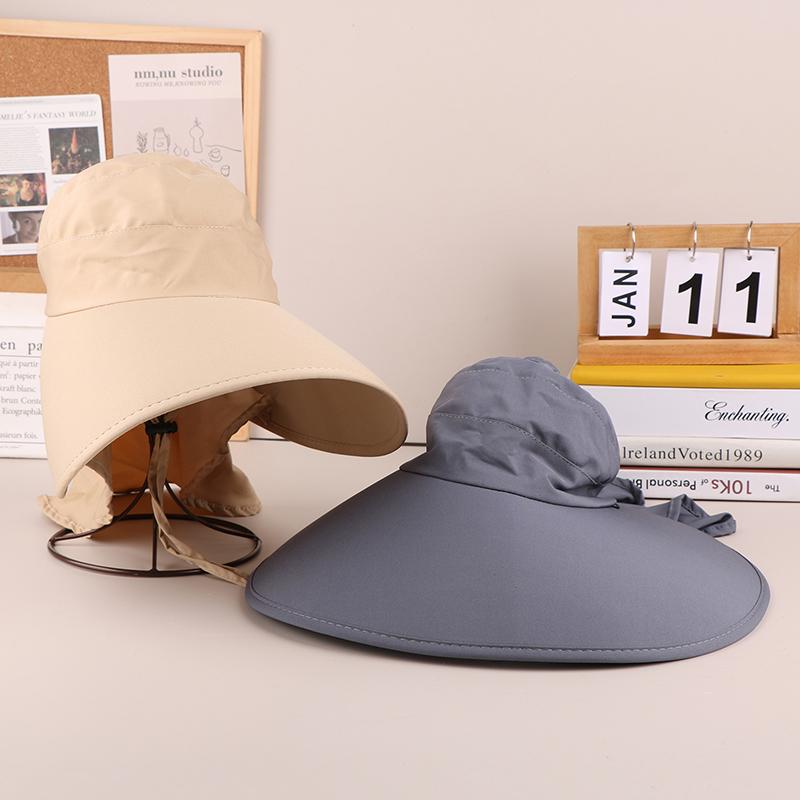 Солнцезащитная шляпа с большими полями, летняя, закрывающая все лицо, пустая шляпа-цилиндр, для велоспорта, скалолазания, солнцезащитная шляпа