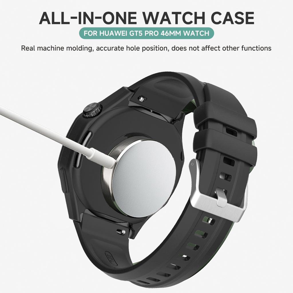 Силиконовый чехол для Huawei Watch GT5 Pro 46MM Ремешок Спортивный Браслет Защитная Крышка для gt 5 Pro 46мм Ремешок для Часов Correa